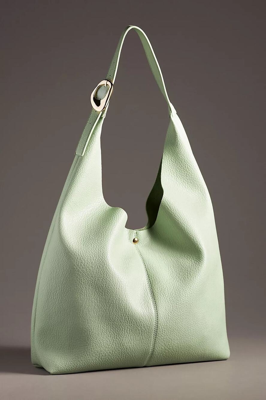 Anthropologie Love Knot Slouchy Bag: Buckle Edition in Light Green